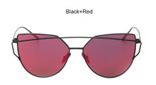 New Cat Eye Sunglasses Women Vintage Fashion Rose Gold Mirror Clear Sun Glasses Unique Flat Sunglasses