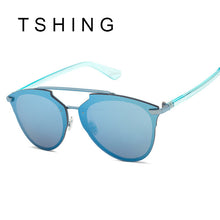 TSHING 2017 New Cat Eye Sunglasses Fashion Women Luxury Brand Designer Rimless Cateye Mirror Sun Glasses For Female UV400