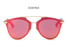 TSHING 2017 New Cat Eye Sunglasses Fashion Women Luxury Brand Designer Rimless Cateye Mirror Sun Glasses For Female UV400