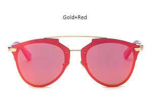 TSHING 2017 New Cat Eye Sunglasses Fashion Women Luxury Brand Designer Rimless Cateye Mirror Sun Glasses For Female UV400