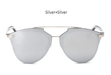 TSHING 2017 New Cat Eye Sunglasses Fashion Women Luxury Brand Designer Rimless Cateye Mirror Sun Glasses For Female UV400