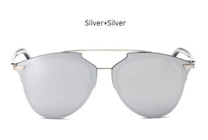 TSHING 2017 New Cat Eye Sunglasses Fashion Women Luxury Brand Designer Rimless Cateye Mirror Sun Glasses For Female UV400