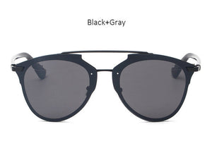 TSHING 2017 New Cat Eye Sunglasses Fashion Women Luxury Brand Designer Rimless Cateye Mirror Sun Glasses For Female UV400