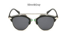 TSHING Classic Rose Gold Cat Eye Sunglasses Women Brand Designer Fashion Summer Cateye Pink Mirror Sun Glasses For Female