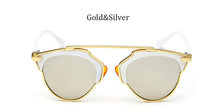 TSHING Classic Rose Gold Cat Eye Sunglasses Women Brand Designer Fashion Summer Cateye Pink Mirror Sun Glasses For Female