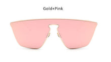 New Fashion Women Cat Eye Sunglasses Unique One Piece Lens Mirror Cateye Sun Glasses
