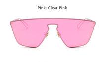 New Fashion Women Cat Eye Sunglasses Unique One Piece Lens Mirror Cateye Sun Glasses