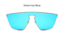 New Fashion Women Cat Eye Sunglasses Unique One Piece Lens Mirror Cateye Sun Glasses