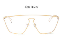 New Fashion Women Cat Eye Sunglasses Unique One Piece Lens Mirror Cateye Sun Glasses