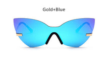 TSHING 2017 Designer Cat Eye Sunglasses Women Fashion Brand One Piece Lens Coating Mirror Cateye Sun Glasses Female