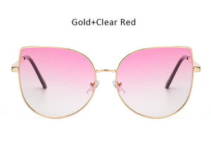 Oversized Gradient Cat Eye Sunglasses