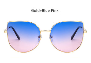 Oversized Gradient Cat Eye Sunglasses