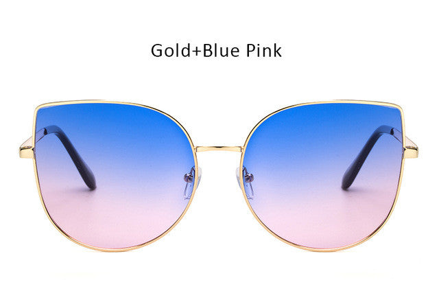 Oversized Gradient Cat Eye Sunglasses