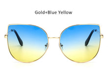 Oversized Gradient Cat Eye Sunglasses