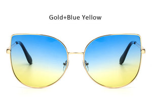 Oversized Gradient Cat Eye Sunglasses