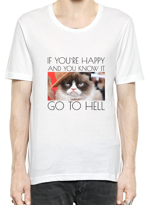 Grumpy Cat If You're Happy And You Know It T-Shirt For Men
