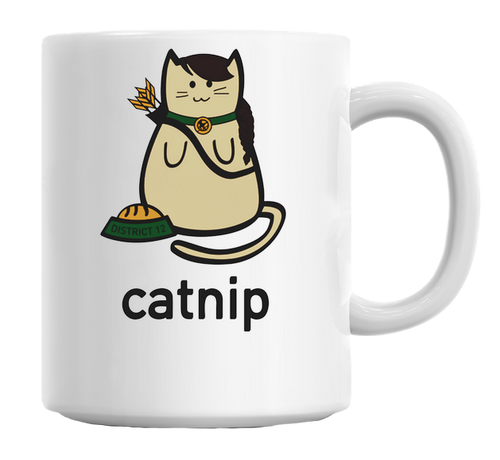 Catnip Cat Hunger Games Parody Mug