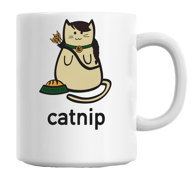 Catnip Cat Hunger Games Parody Mug