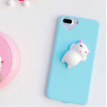 Squishy Phone Case for iPhone 7 6 6s Plus Cover 3D Cute Stress Reliever Toy Soft Silicon Squishi Squeeze Cat Kitty Housing Coque