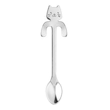 ABEDOE 1 pcs Stainless Steel Cat Coffee Spoon Dessertspoon Food Grade ice cream candy teaspoon Kitchen Supplies tableware
